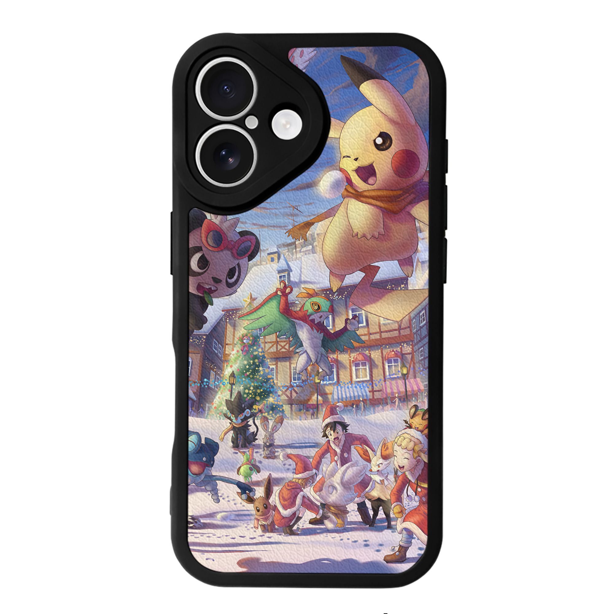 （画像用） ポケットモンスター Pokémon 【iPhone 16シリーズ対応】シリコンスマホケース（レザー調） 材質：シリコン